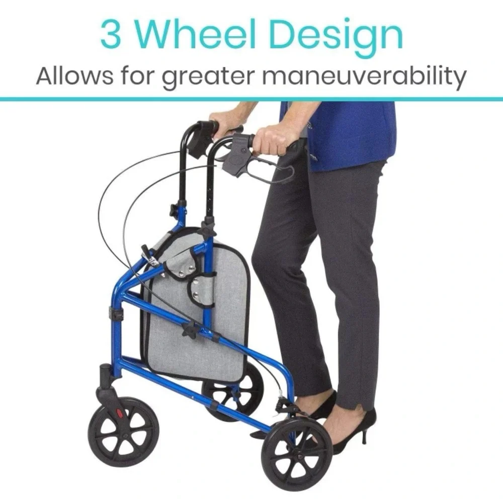 Vive Health Tri-Rollator – Lightweight, Foldable 3-Wheel Mobility Aid - Picture 2 of 4